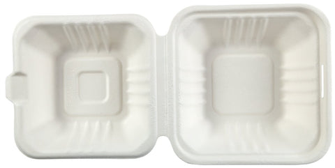Primeware Small Hinged Lid Container, 6 x 6 x 3.19 inch -- 500 per case.
