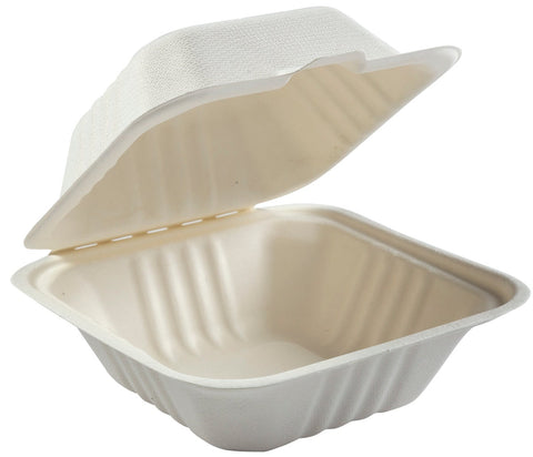 Primeware Small Hinged Lid Container, 6 x 6 x 3.19 inch -- 500 per case.