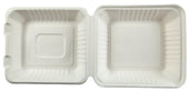 Primeware Deep Medium Hinged Lid Container, 7.875 x 8 x 3.19 inch -- 200 per case.