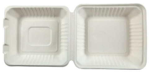 Primeware Deep Medium Hinged Lid Container, 7.875 x 8 x 3.19 inch -- 200 per case.