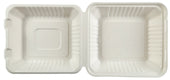 Primeware Plastic Deep Medium Lined Hinged Lid Container, 7.875 x 8 inch -- 160 per case.