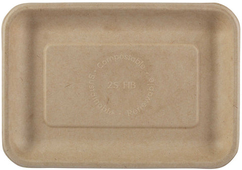 Primeware Tan Fiber Tray, 8 x 5.75 x 0.6 inch -- 500 per case