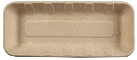 Primeware Tan Fiber Tray, 10.25 x 4.38 x 1 inch -- 500 per case.