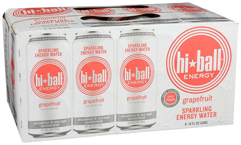 Hi Ball Grapefruit Sparkling Energy Water, 16 Fluid Ounce - 8 count per pack