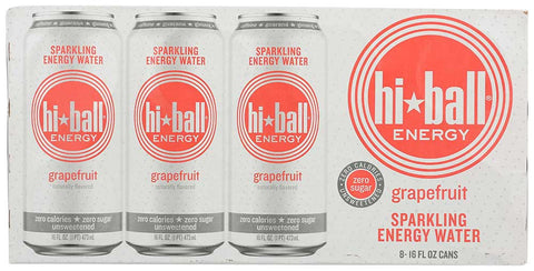 Hi Ball Grapefruit Sparkling Energy Water, 16 Fluid Ounce - 8 count per pack