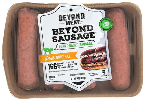 Beyond Meat Beyond Sausage Brat Original Flavor Plant Based Sausage, 14 Ounce -- 8 per case