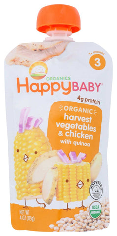 Happy Baby Organic Stage 3 Chick Chick Baby Meal, 4 Ounce -- 16 per case.