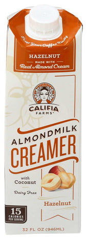 Califia Farms Dairy Free Hazelnut Almond Milk Creamer, 32 Fluid Ounce -- 6 per case