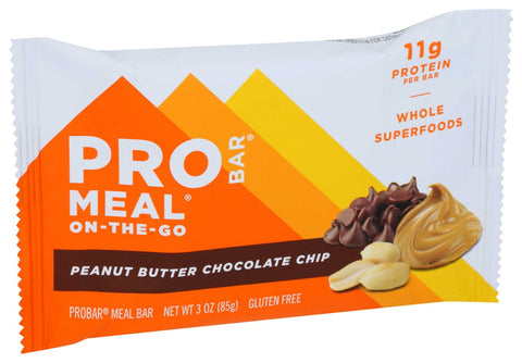 Probar Organic Peanut Butter Chocolate Chip Bar, 3 Ounce -- 12 per case.