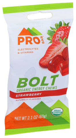 Probar Bolt Organic Strawberry Energy Chews, 2.1 Ounce -- 12 per case.