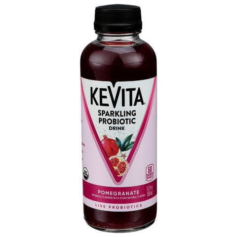 Kevita Organic Pomegranate Sparkling Probiotic Drink, 15.2 Fluid Ounce -- 6 per case