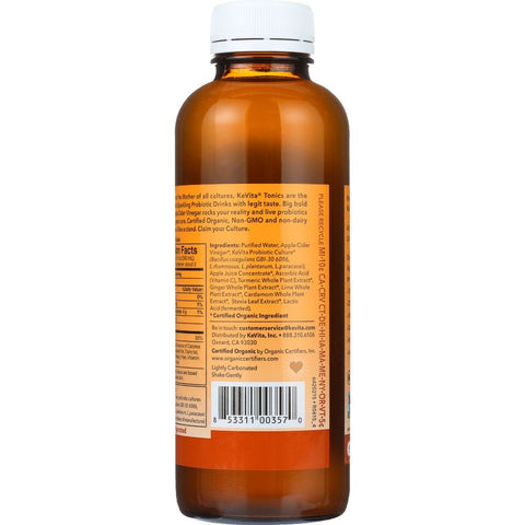 Kevita Organic Turmeric Ginger Sparkling Probiotic Drink, 15.2 Fluid Ounce -- 6 per case