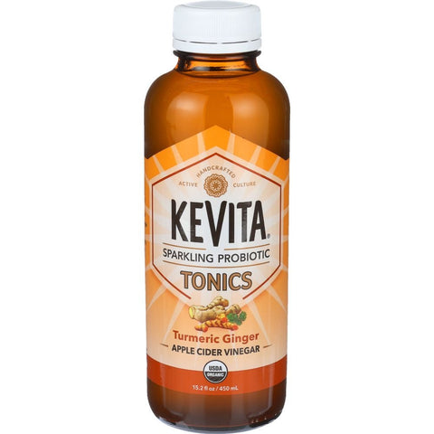 Kevita Organic Turmeric Ginger Sparkling Probiotic Drink, 15.2 Fluid Ounce -- 6 per case