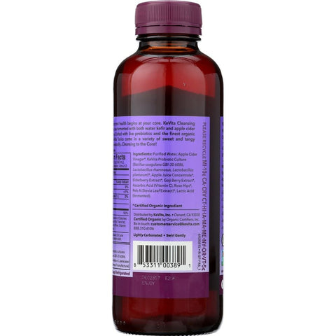Kevita Organic Elderberry Cleansing Probiotic Apple Cider Vinegar Tonic, 15.2 Fluid Ounce -- 6 per case
