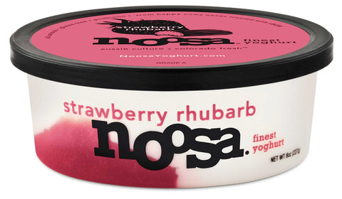 Noosa Strawberry Rhubarb Yoghurt, 8 Ounce -- 12 per case.