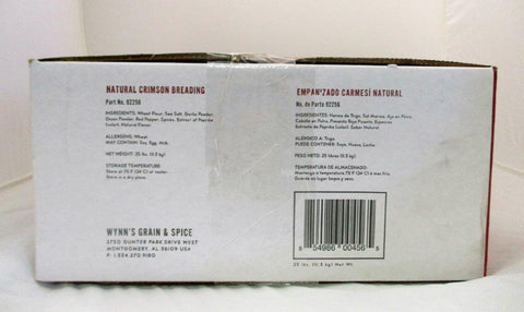 Wynns Grain and Spice Natural Crimson Breading, 25 Pound.
