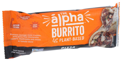 Alpha Foods 100 Percent Plant Based Pizza Burrito, 5 Ounce -- 12 per case