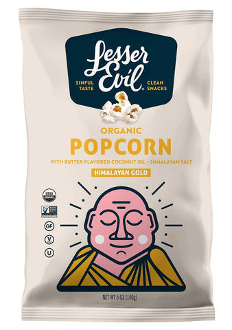 Lesserevil Organic Himalayan Gold Popcorn, 5 Ounce -- 12 per case