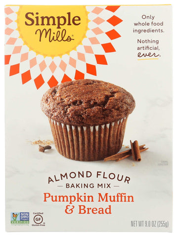 Simple Mills Pumpkin Muffin Almond Flour Baking Mix, 9 Ounce -- 6 per case
