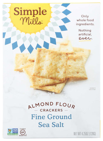 Simple Mills Fine Ground Sea Salt Almond Flour Cracker, 4.25 Ounce -- 6 per case