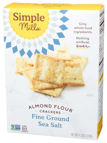 Simple Mills Fine Ground Sea Salt Almond Flour Cracker, 4.25 Ounce -- 6 per case