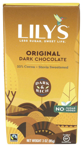 Lilys Sweetened with Stevia Original Dark Chocolate Bar, 3 Ounce -- 12 per case.