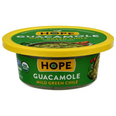 Hope Hummus Organic Mild Green Chile Guacamole, 8 Ounce -- 8 per case.