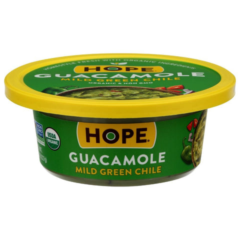 Hope Hummus Organic Mild Green Chile Guacamole, 8 Ounce -- 8 per case.
