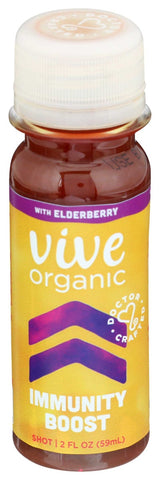 Vive Organic Immunity Boost Elderberry Juice, 2 Fluid Ounce -- 12 per case