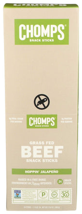 Chomps Hoppin Jalapeno Beef Sticks, 1.15 Ounce -- 24 per case