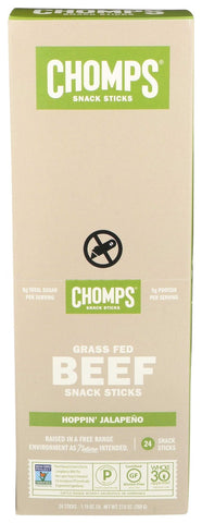 Chomps Hoppin Jalapeno Beef Sticks, 1.15 Ounce -- 24 per case