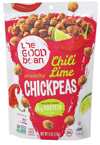 The Good Bean Smokey Chili Lime Chickpea Snack, 6 Ounce -- 6 per case