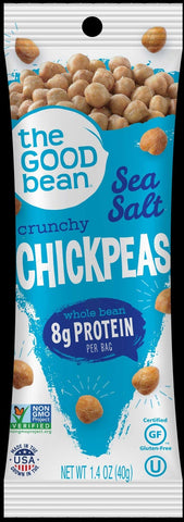 The Good Bean Sea Salt Crunchy Chickpea Snack, 1.4 Ounce - 10 count per pack -- 5 packs per case