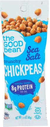 The Good Bean Sea Salt Crunchy Chickpea Snack, 1.4 Ounce - 10 count per pack -- 5 packs per case
