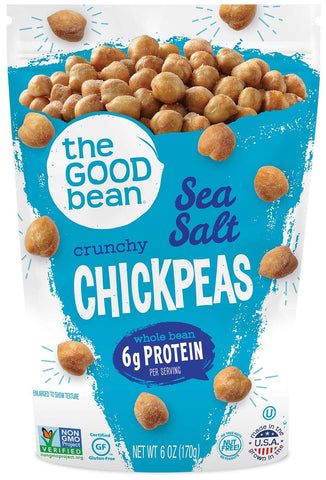 The Good Bean Sea Salt Crunchy Chickpea Snack, 6 Ounce -- 6 per case