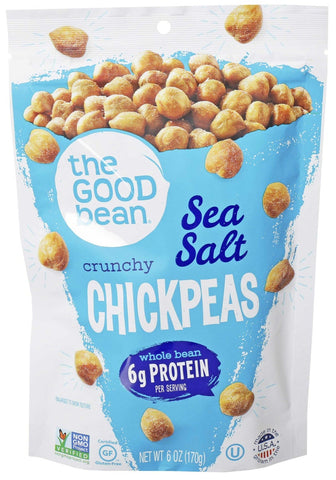 The Good Bean Sea Salt Crunchy Chickpea Snack, 6 Ounce -- 6 per case