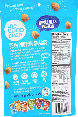 The Good Bean Sea Salt Crunchy Chickpea Snack, 6 Ounce -- 6 per case