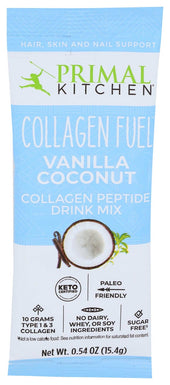 Primal Kitchen Collagen Fuel Vanilla Coconut Protein Drink Mix, 0.54 Ounce -- 12 per case