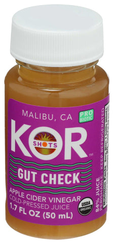 Kor Shots Organic Gut Check Shot, 1.7 Fluid Ounce -- 12 per case