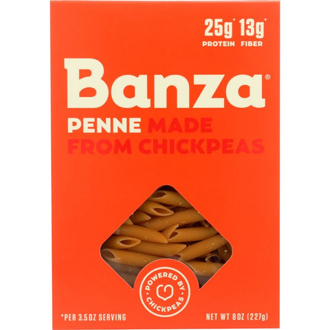 Banza Chickpea Penne Pasta, 8 Ounce -- 6 per case.