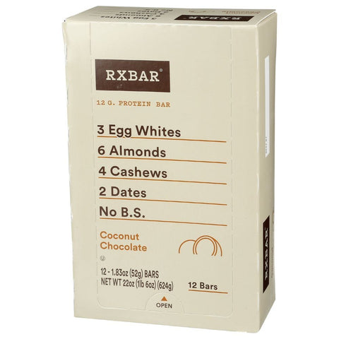 Rxbar Coconut Chocolate Protein Bar, 1.83 Ounce -- 12 per case.