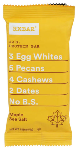 Rx Bar Maple Sea Salt Protein Bar, 1.83 Ounce -- 12 per case.