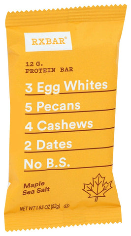 Rx Bar Maple Sea Salt Protein Bar, 1.83 Ounce -- 12 per case.