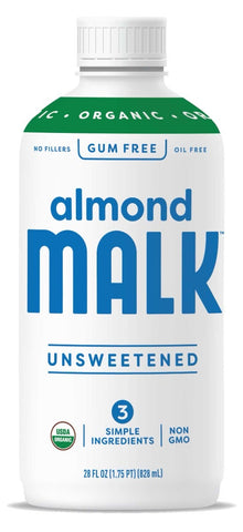 Malk Organic Unsweetened Pure Almond Milk, 28 Fluid Ounce -- 6 per case