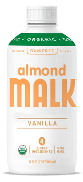 Malk Organic Unsweetened Vanilla Pure Almond Milk, 28 Fluid Ounce -- 6 per case