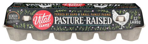 Alfresco Eggs Pasture Raised Large Grade A Eggs - 12 per pack -- 15 packs per case.