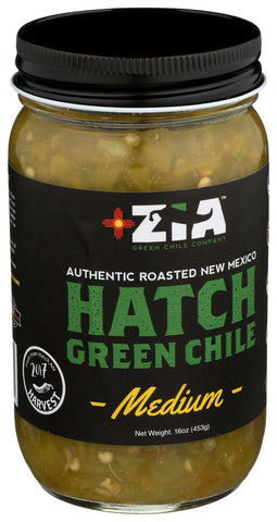 Zia Green Chile Company Medium Hatch Green Chile, 16 Ounce -- 6 per case
