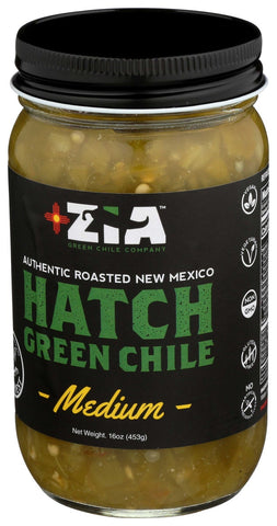 Zia Green Chile Company Medium Hatch Green Chile, 16 Ounce -- 6 per case
