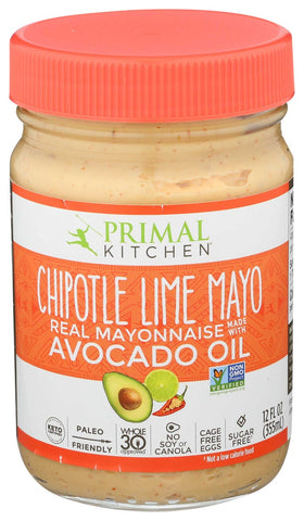 Primal Kitchen Avocado Oil Chipotle Lime Mayonnaise, 12 Ounce -- 6 per case.