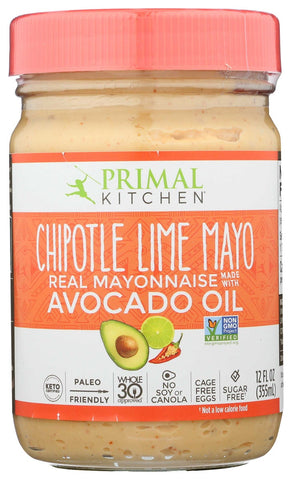 Primal Kitchen Avocado Oil Chipotle Lime Mayonnaise, 12 Ounce -- 6 per case.